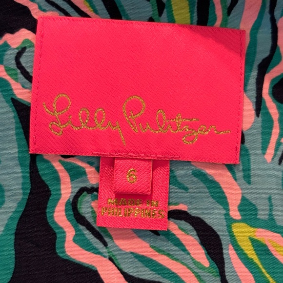 Lilly Pulitzer Juney Midi Dress in Low Tide Navy and Turquoise Size 6 - Picture 10 of 12